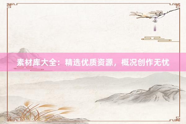 素材库大全：精选优质资源，概况创作无忧