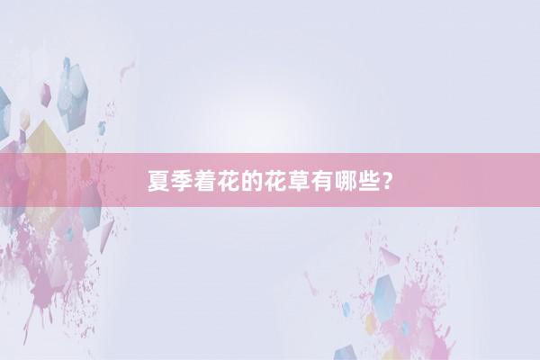 夏季着花的花草有哪些？